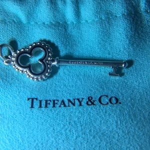 Tiffany & Co. black Trefoil Key